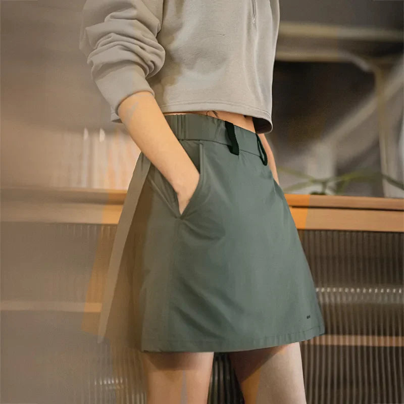 Skortiva A-Linien-Skort mit integrierten Shorts