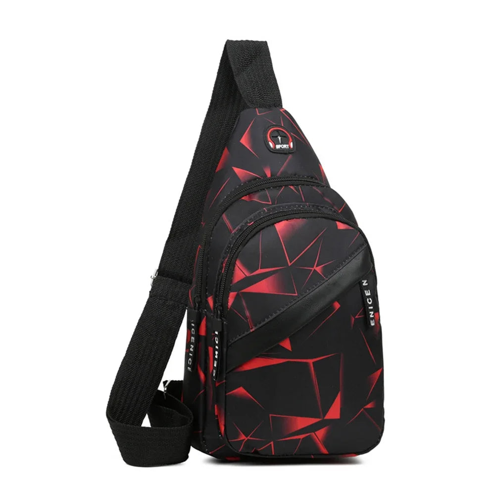 Slantrix Geometrisches Muster Crossbody Brustbeutel