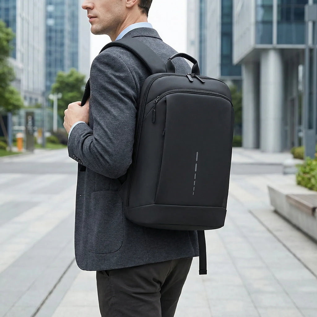Slyvex Slim Wasserabweisender Laptop-Rucksack