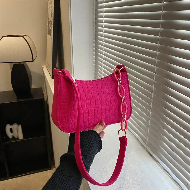 Kleine Filz-Sichel-Tote-Tasche