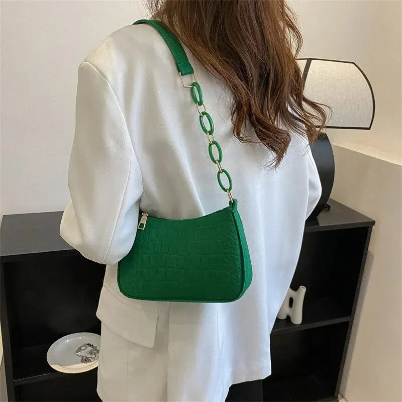 Kleine Filz-Sichel-Tote-Tasche