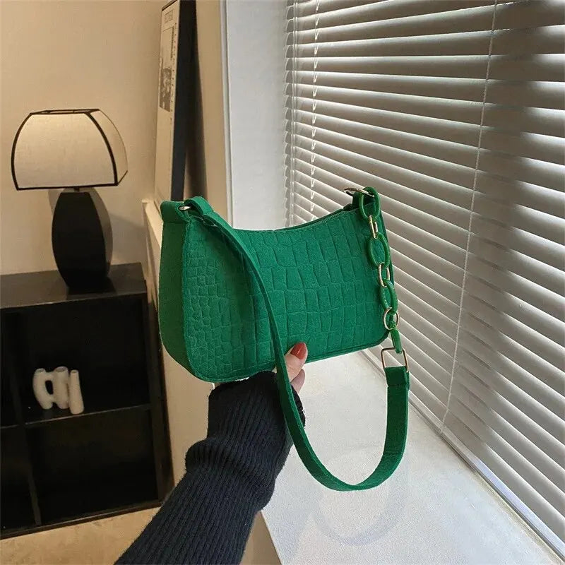 Kleine Filz-Sichel-Tote-Tasche