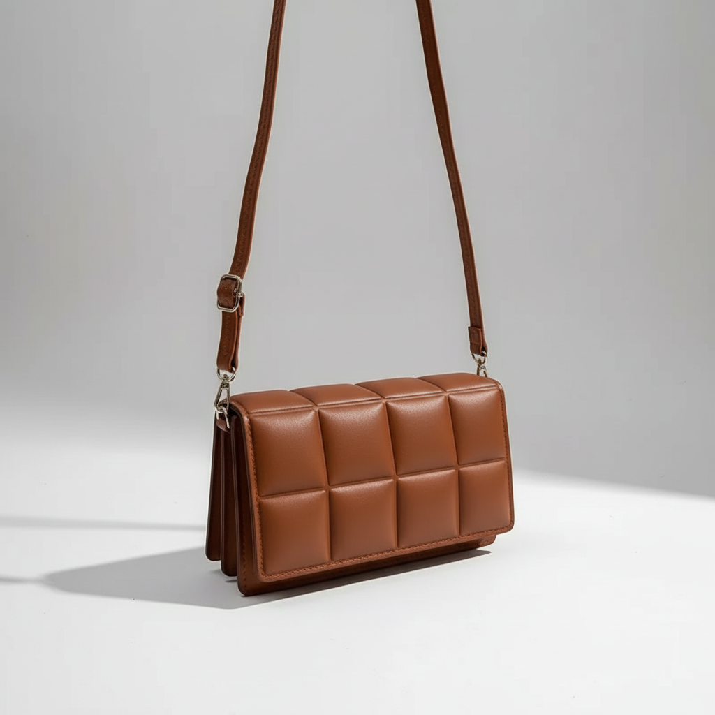 Kleine gepolsterte Schultertasche