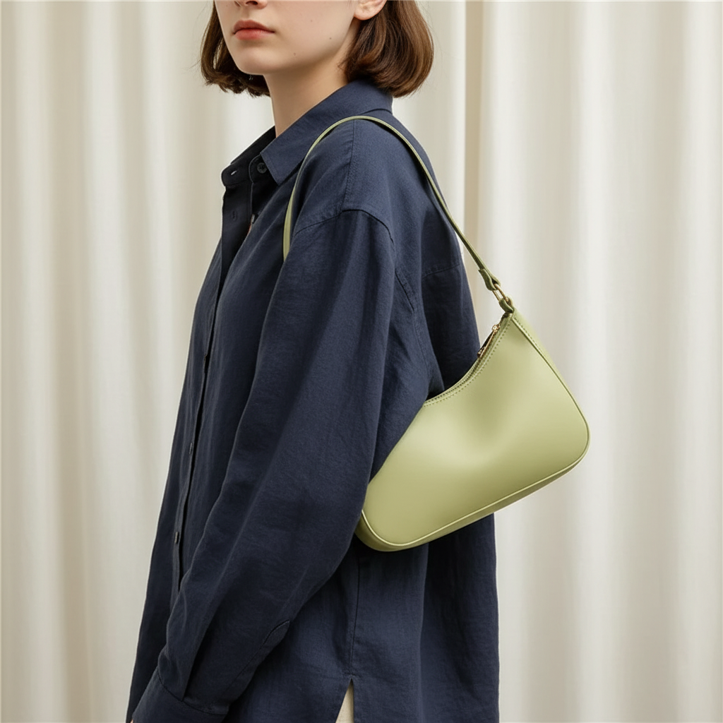 Kleine weiche PU-Schultertasche