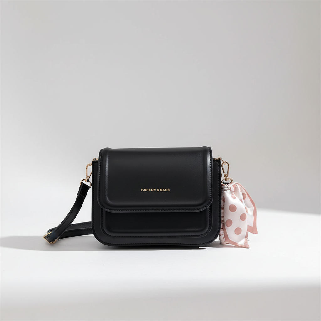 Kleine quadratische Schultertasche aus PU-Leder