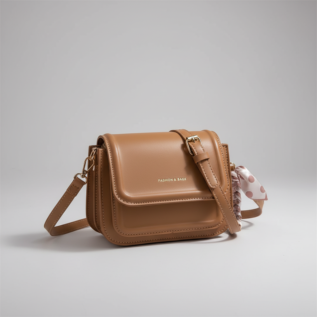 Kleine quadratische Schultertasche aus PU-Leder