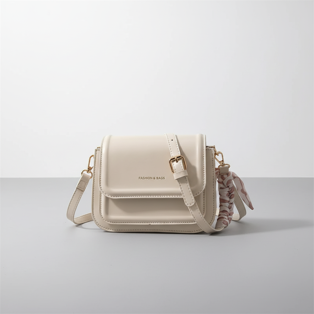 Kleine quadratische Schultertasche aus PU-Leder