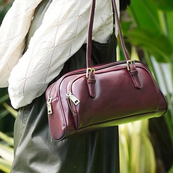 Weiche Schultertasche aus Echtleder