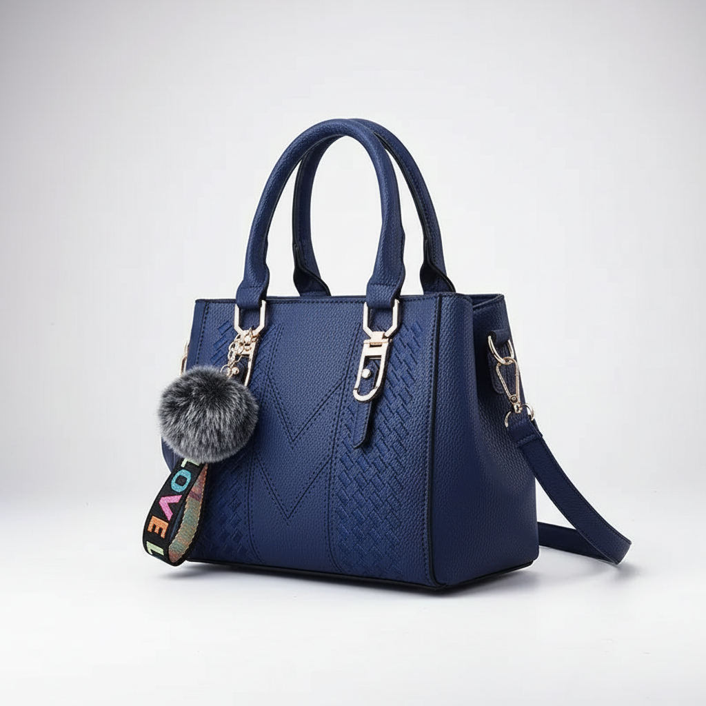 Satchel-Tasche aus PU-Leder in Soft-Grain-Optik