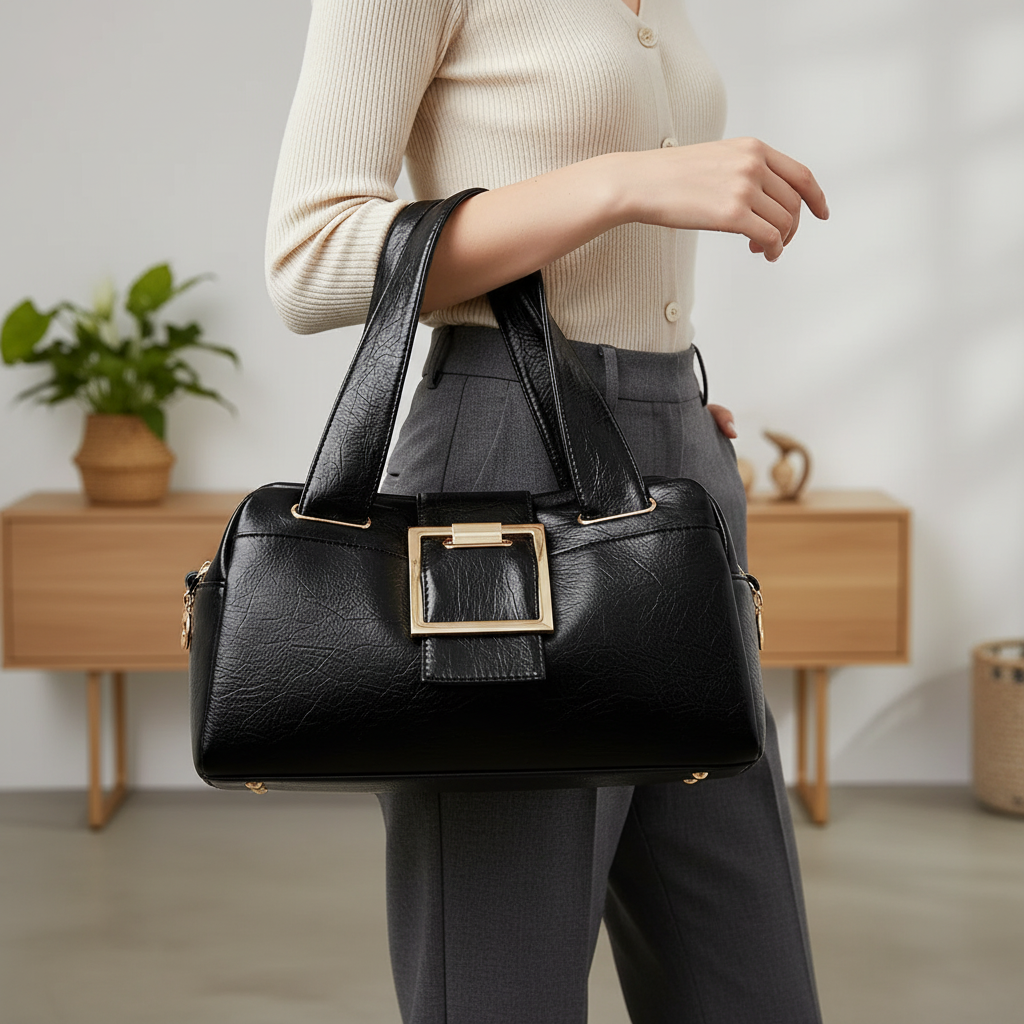 Weiche Mikrofaser-Satchel-Tasche