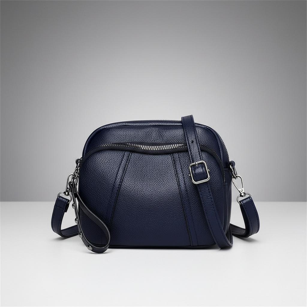 Weiche Satchel-Tasche in genarbter Optik