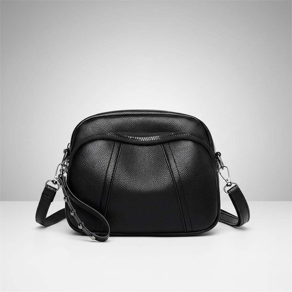 Weiche Satchel-Tasche in genarbter Optik