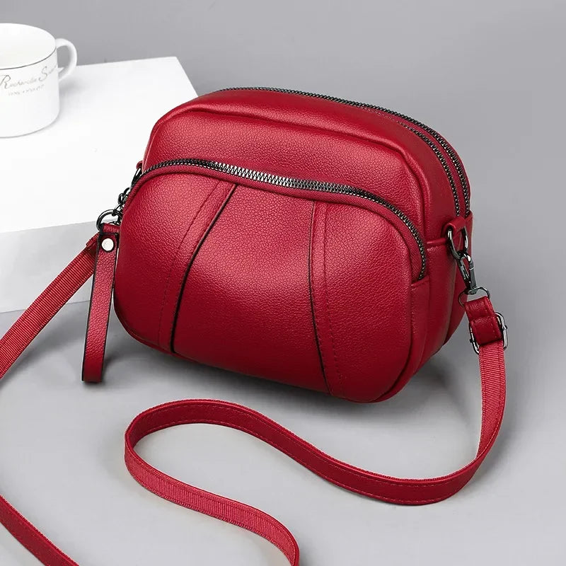 Weiche Satchel-Tasche in genarbter Optik