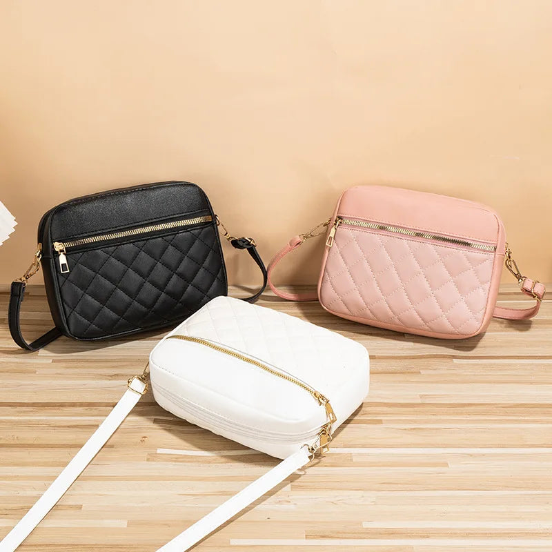Weiche Crossbody-Tasche aus Spaltleder