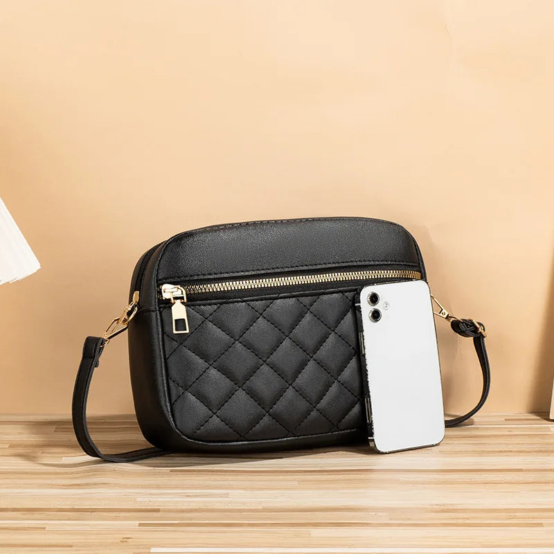 Weiche Crossbody-Tasche aus Spaltleder