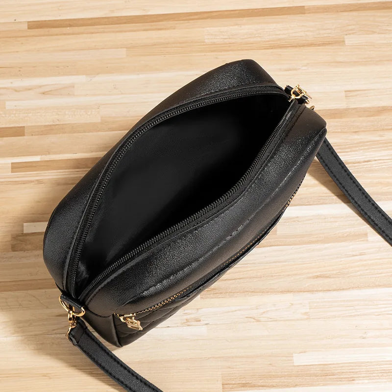 Weiche Crossbody-Tasche aus Spaltleder
