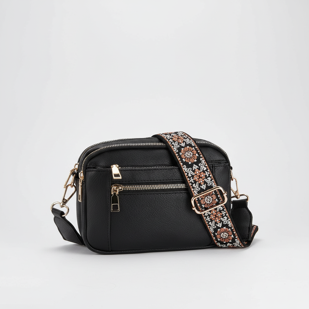 Weiche, quadratische Crossbody-Tasche