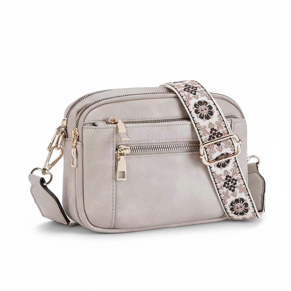 Weiche, quadratische Crossbody-Tasche