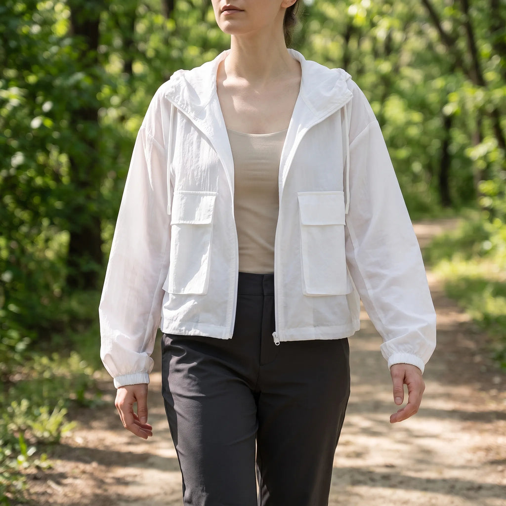 Solajak Leichte Sommer-Reißverschluss-Jacke