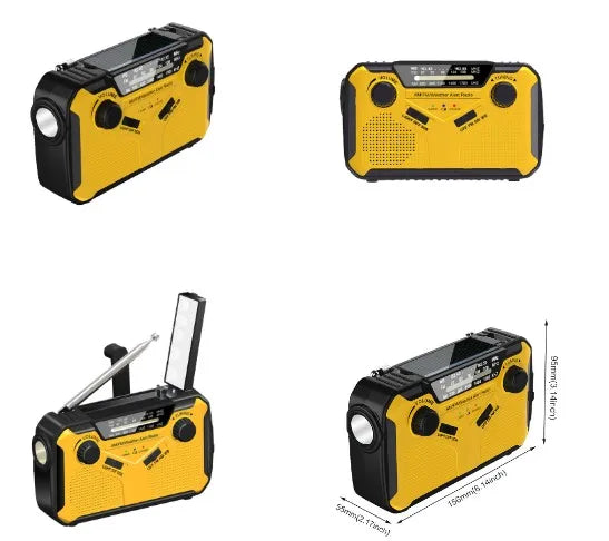 Solifone Tragbares Kurbel-Solarradio