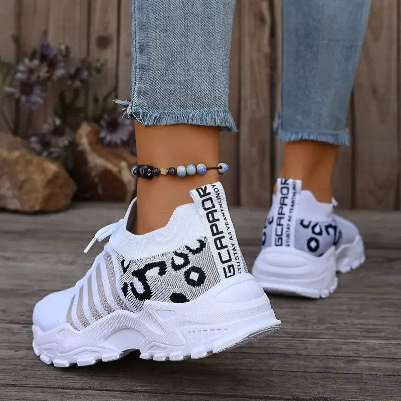 Spottrel Leopardenmuster Schnürschuhe