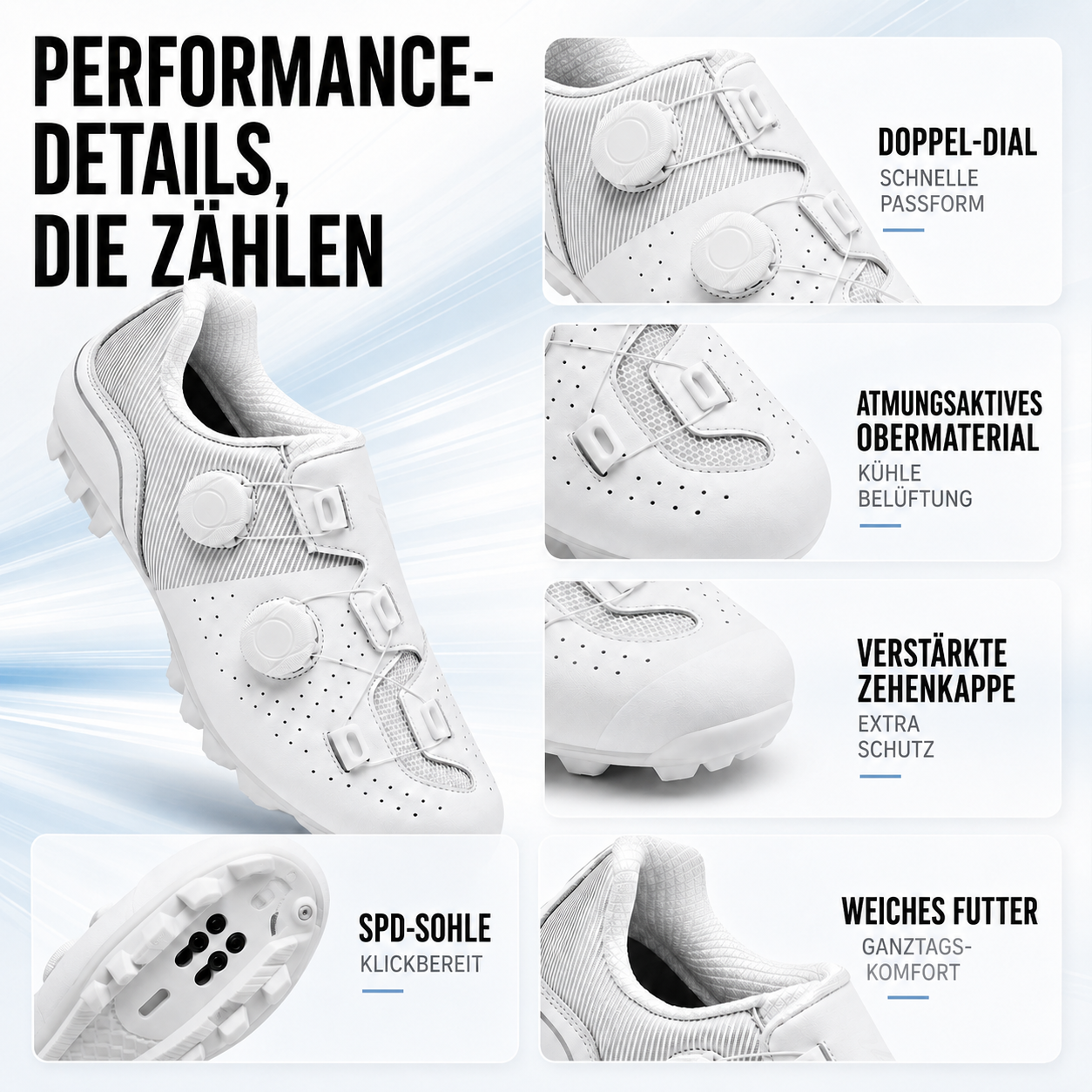 Sprintlock Selbstsperrend SPD Rennrad-Schuh