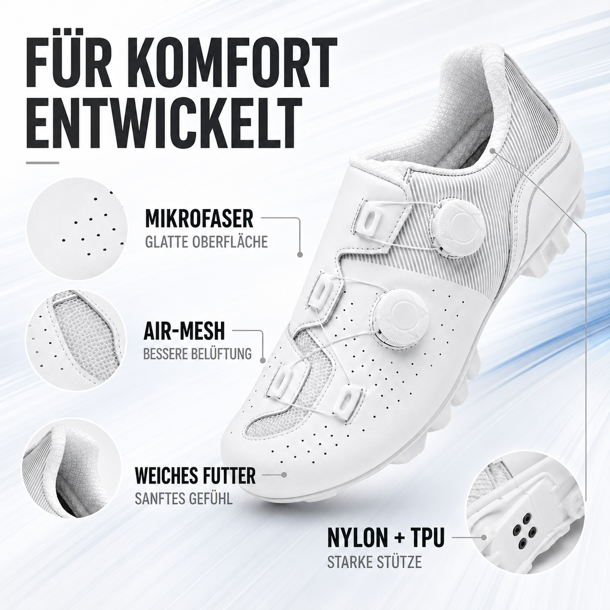 Sprintlock Selbstsperrend SPD Rennrad-Schuh