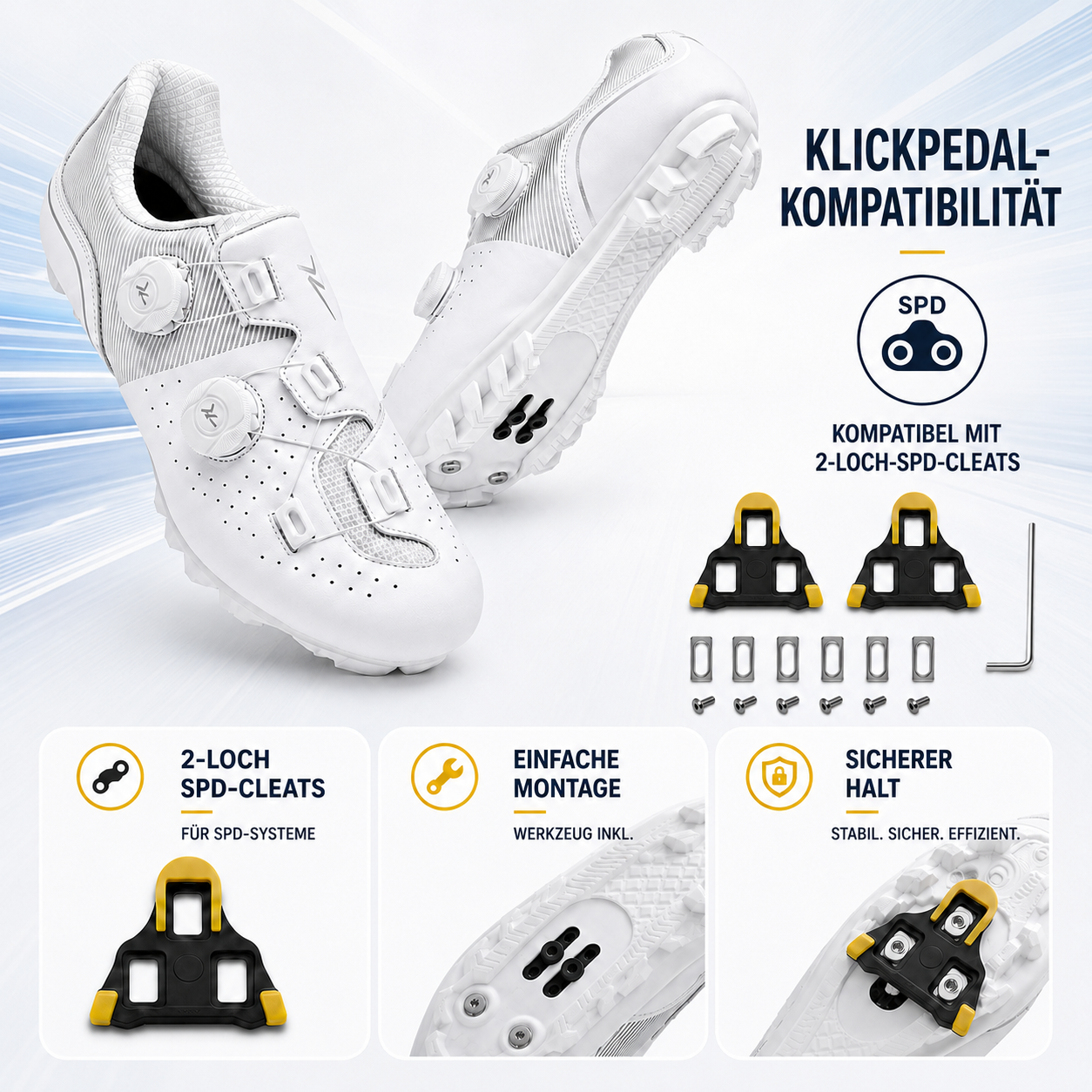 Sprintlock Selbstsperrend SPD Rennrad-Schuh