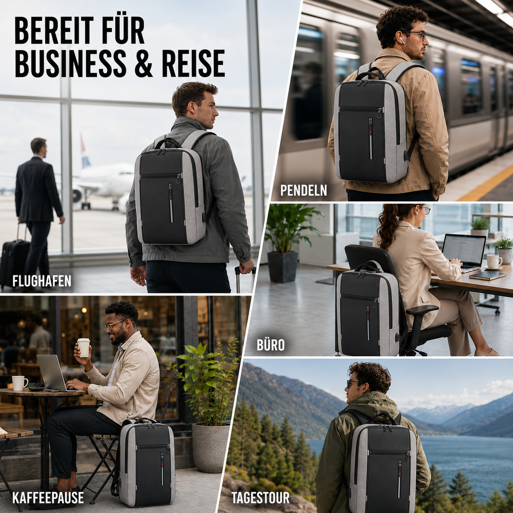 Spritzwassergeschützter Business-Rucksack