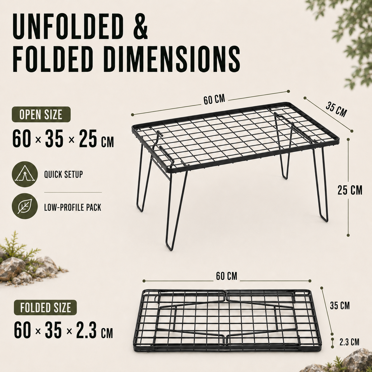 Stackly Klappbarer Stapelbarer Outdoor-Campingtisch