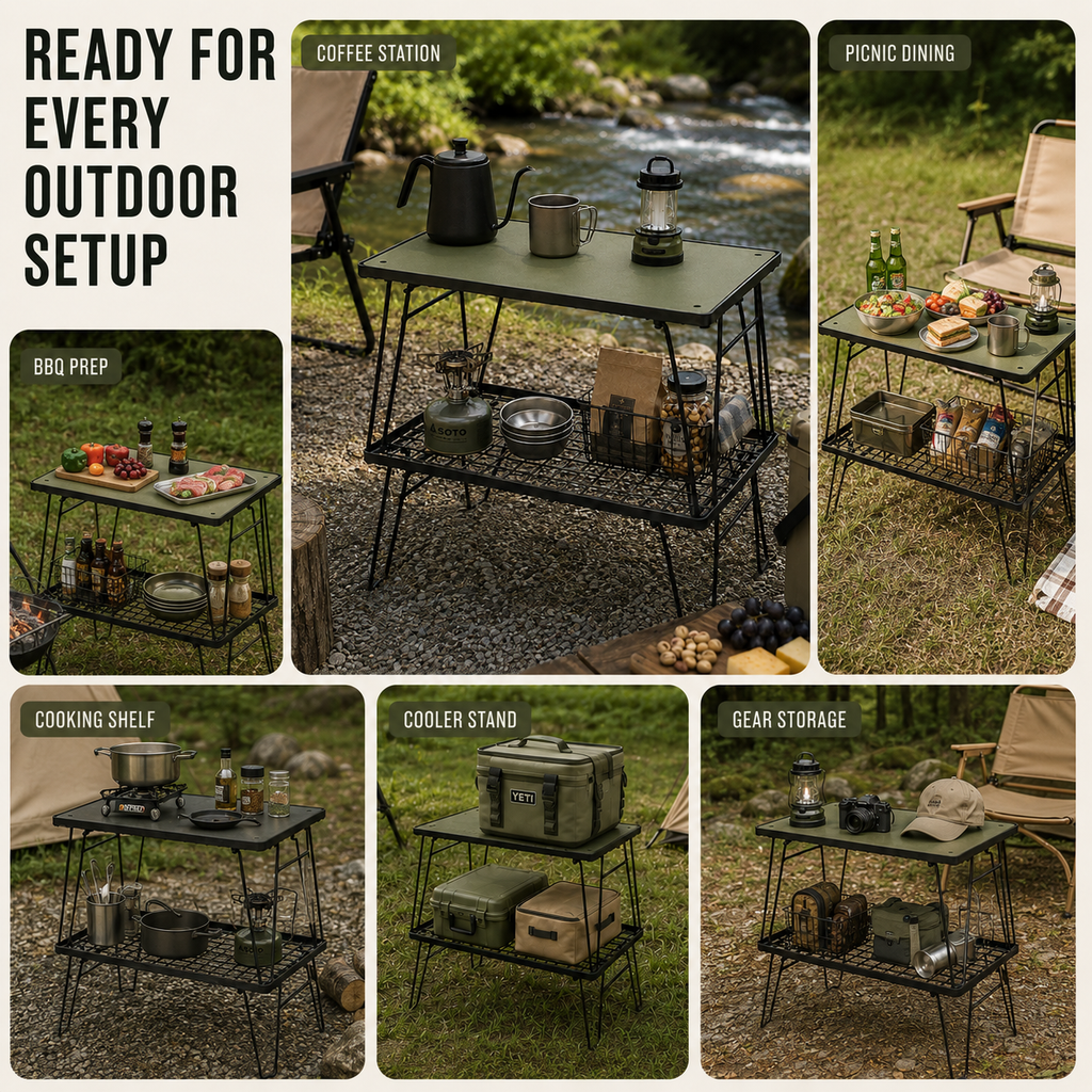 Stackly Klappbarer Stapelbarer Outdoor-Campingtisch