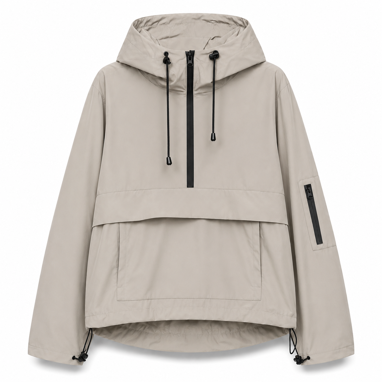 Wasserdichter Allwetter-Mantel mit Kapuze & Fronttasche – StormShield Parka