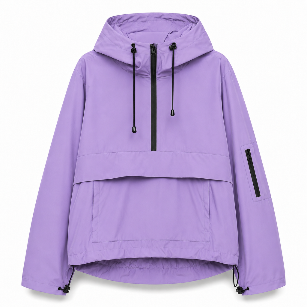 Wasserdichter Allwetter-Mantel mit Kapuze & Fronttasche – StormShield Parka