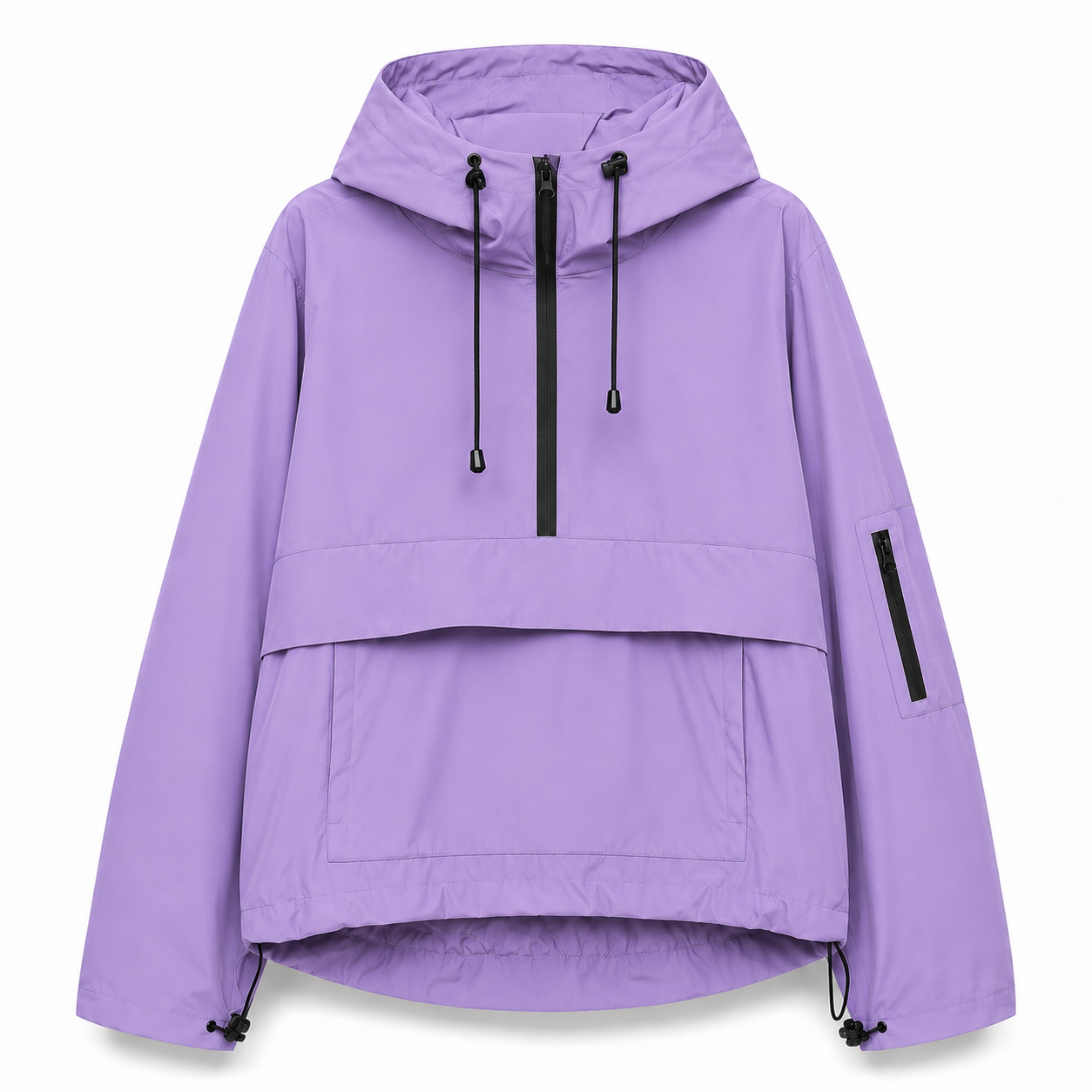 Wasserdichter Allwetter-Mantel mit Kapuze & Fronttasche – StormShield Parka