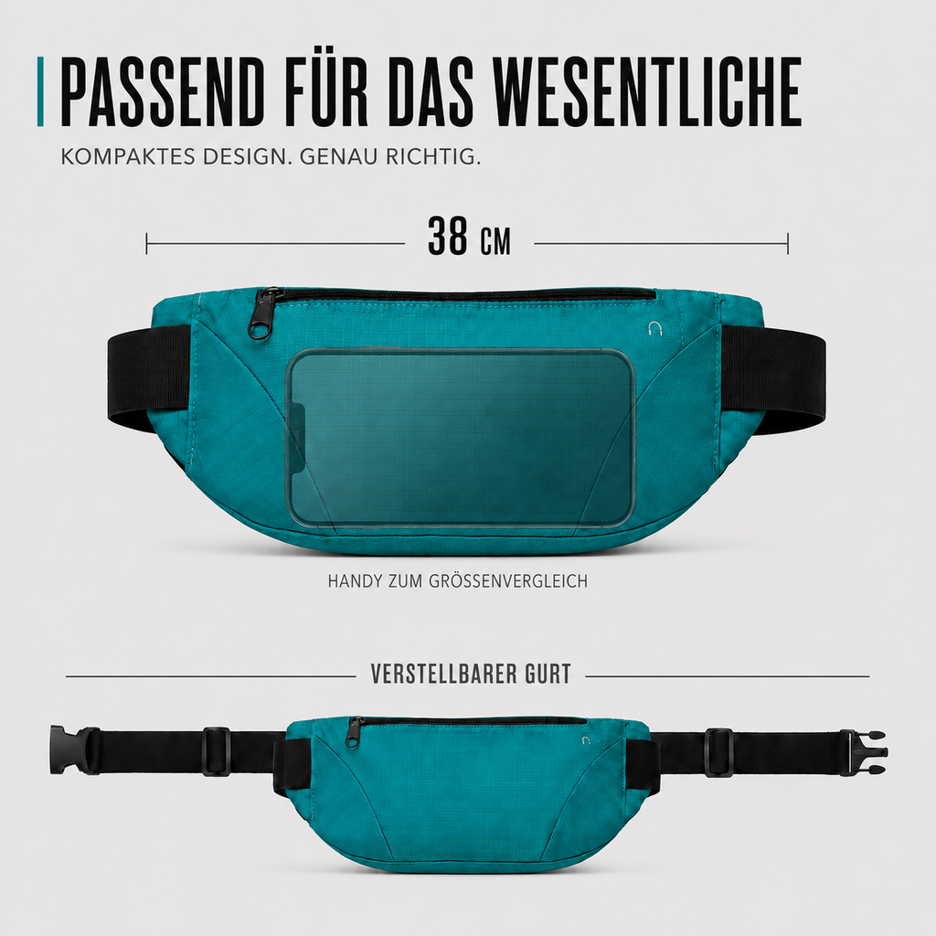 StrideLume Leichte Wasserdichte Gürteltasche