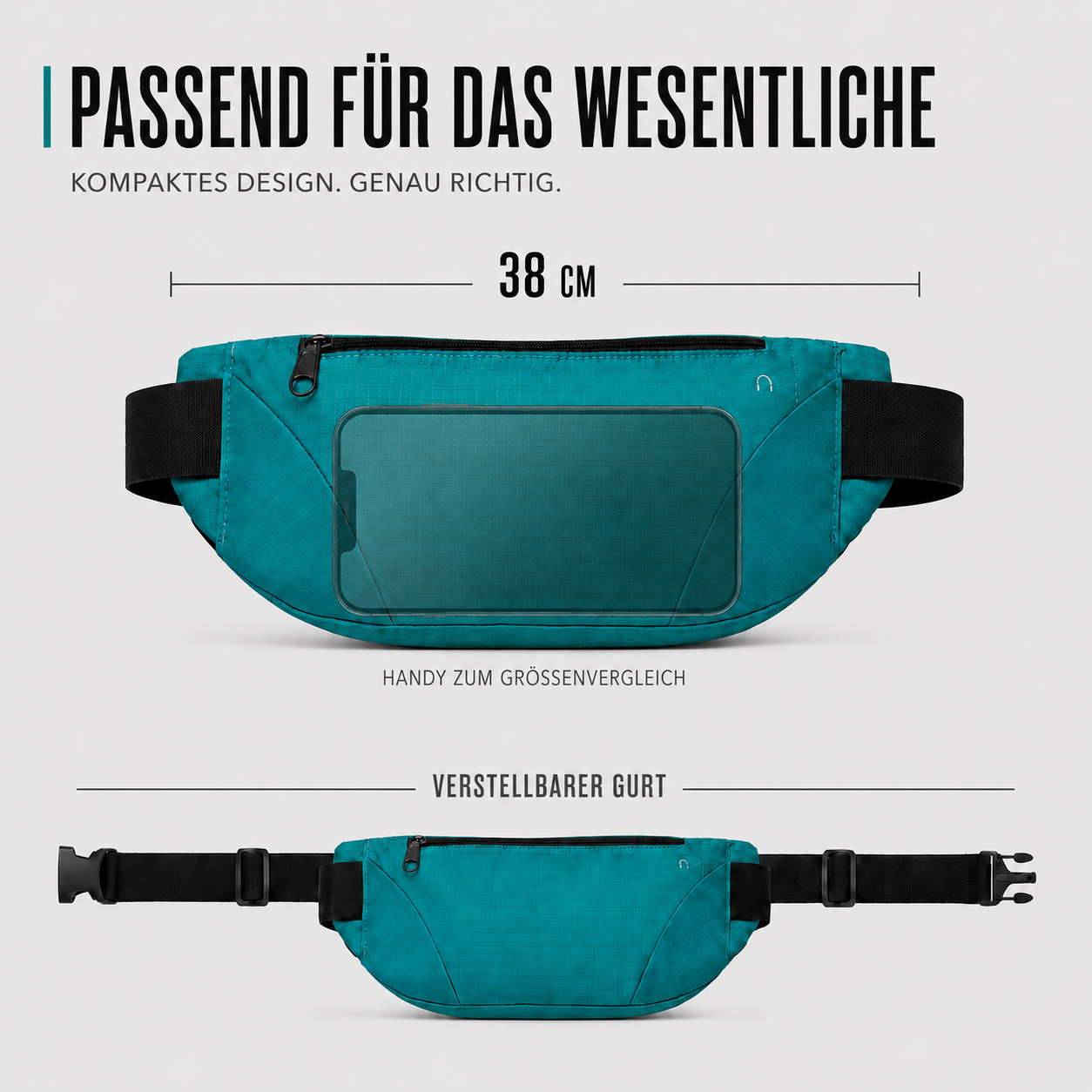 StrideLume Leichte Wasserdichte Gürteltasche