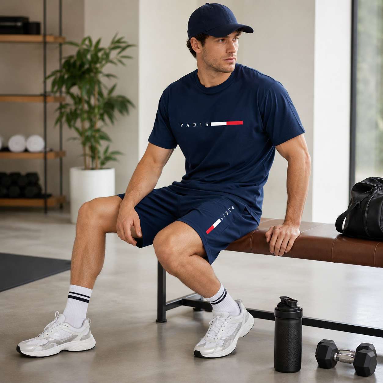 Strydex Kurzarm-Crew-Neck-Trainingsanzug-Set