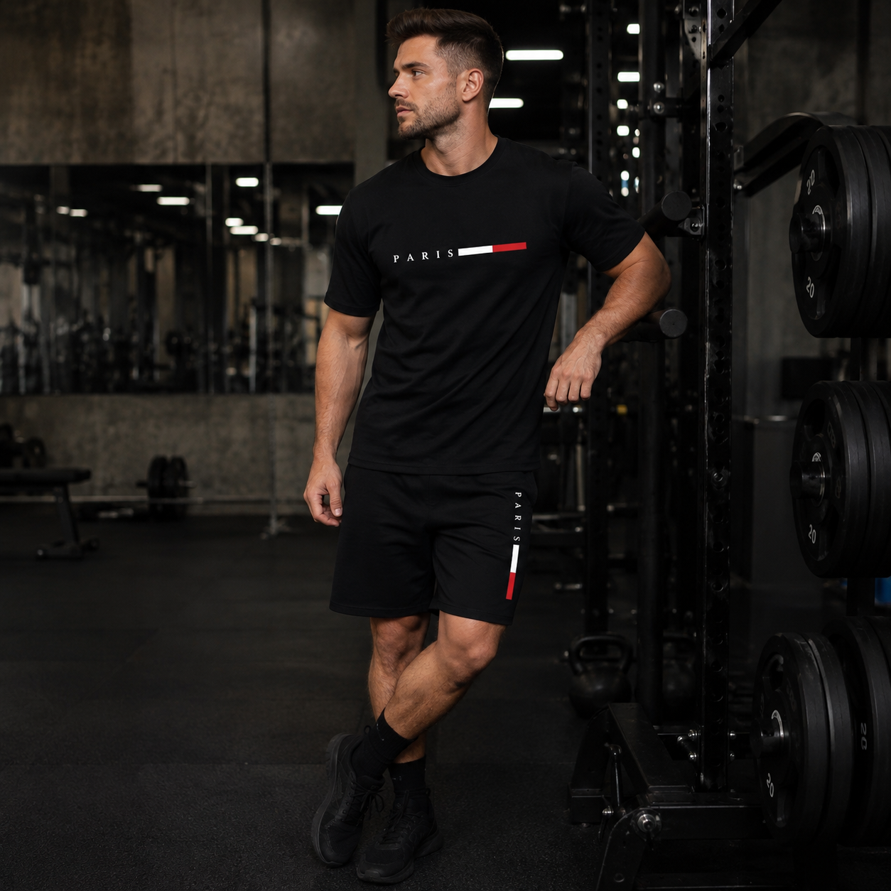 Strydex Kurzarm-Crew-Neck-Trainingsanzug-Set