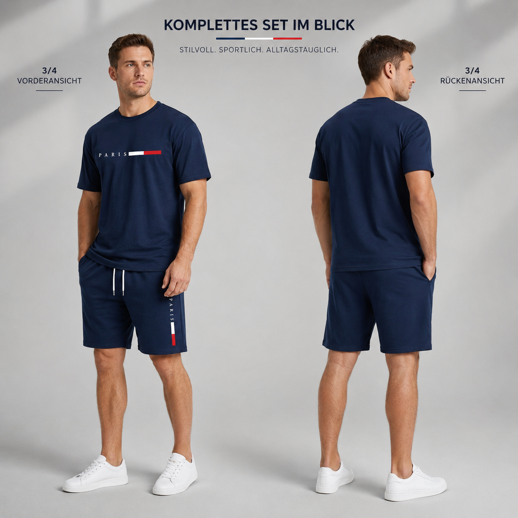 Strydex Kurzarm-Crew-Neck-Trainingsanzug-Set