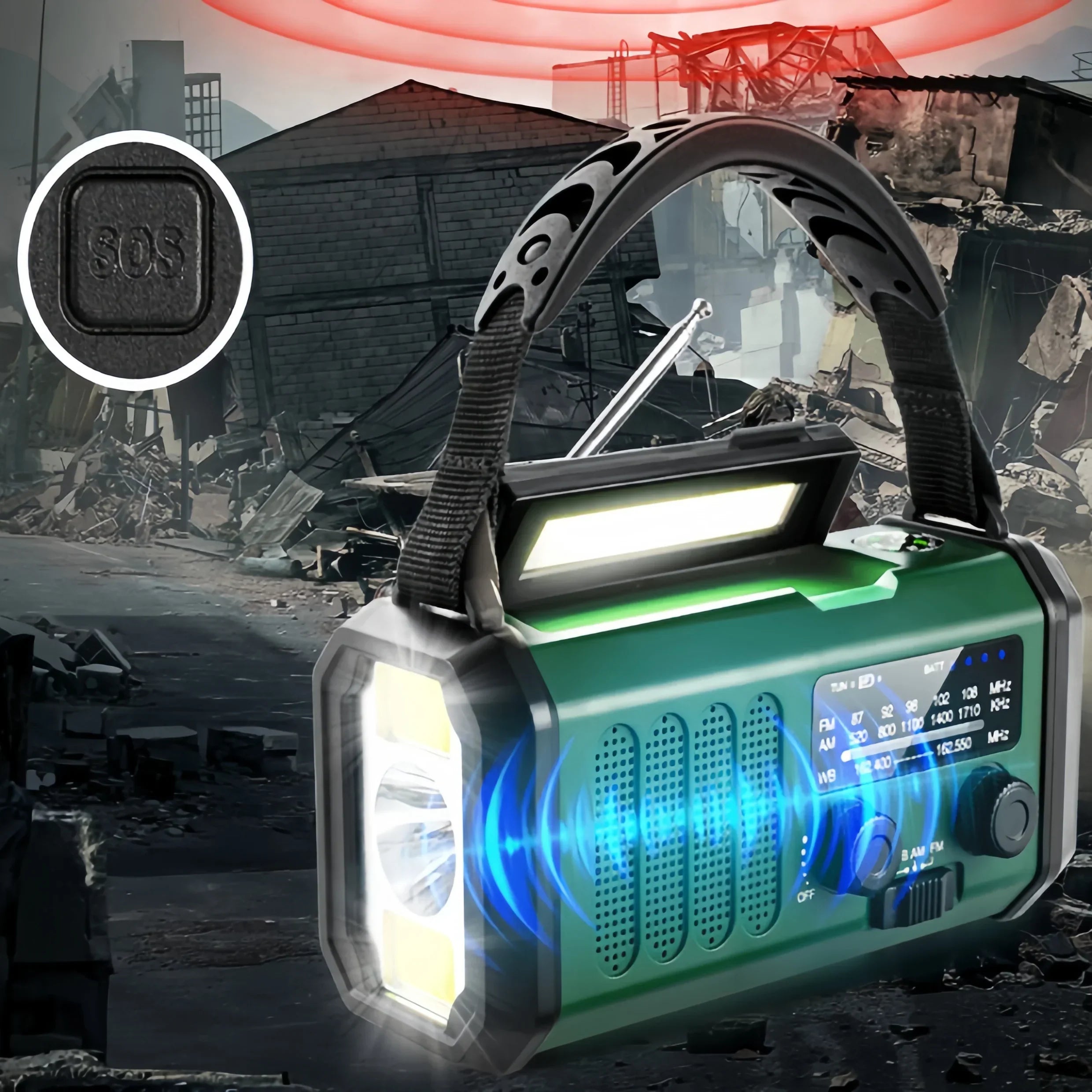 SurviBeam Handkurbel-Notfallradio