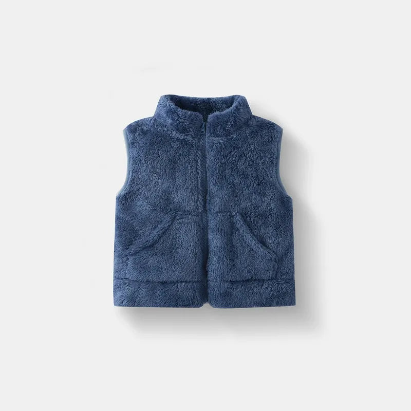 Dicke Korallenfleece-Weste