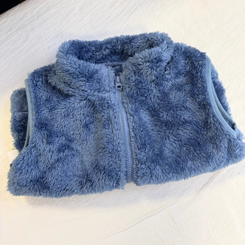 Dicke Korallenfleece-Weste