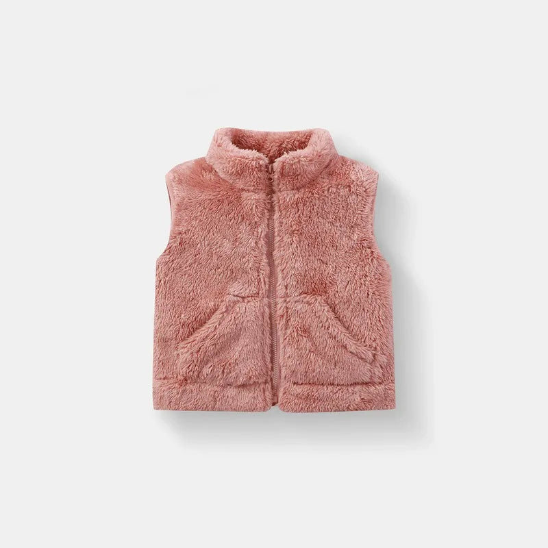 Dicke Korallenfleece-Weste