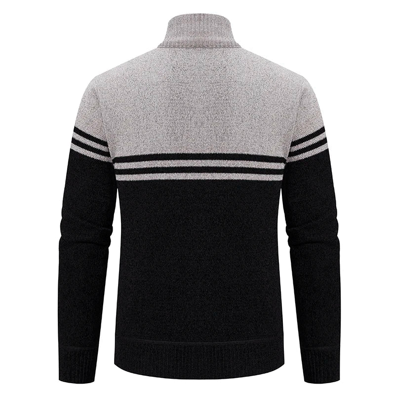 Dicker Strickcardigan mit Reißverschluss