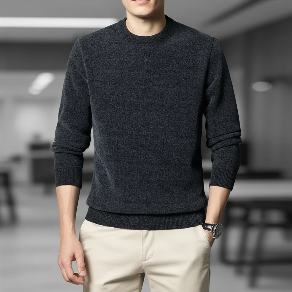Dicker Strickpullover mit Rundhals