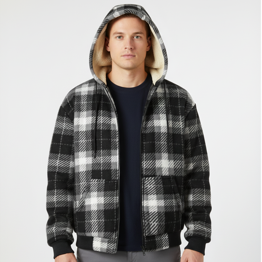 Verdickte Karo-Jacke