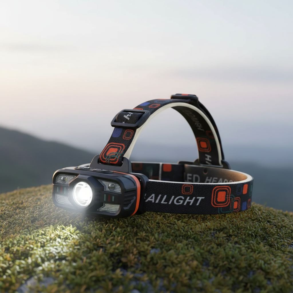 snoutatelier | TrailGlint USB-Stirnlampe mit Bewegungssensor