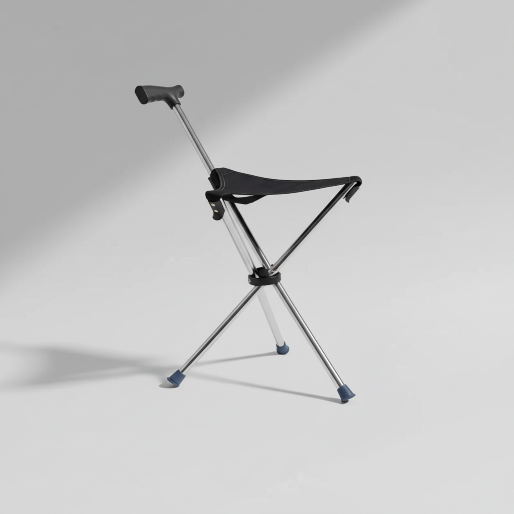 TrailRest 2-in-1 Klappstock mit Sitzbänkchen