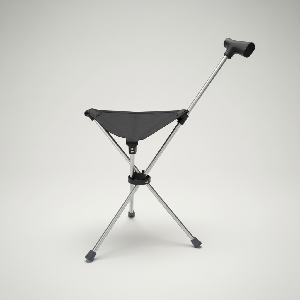 TrailRest 2-in-1 Klappstock mit Sitzbänkchen