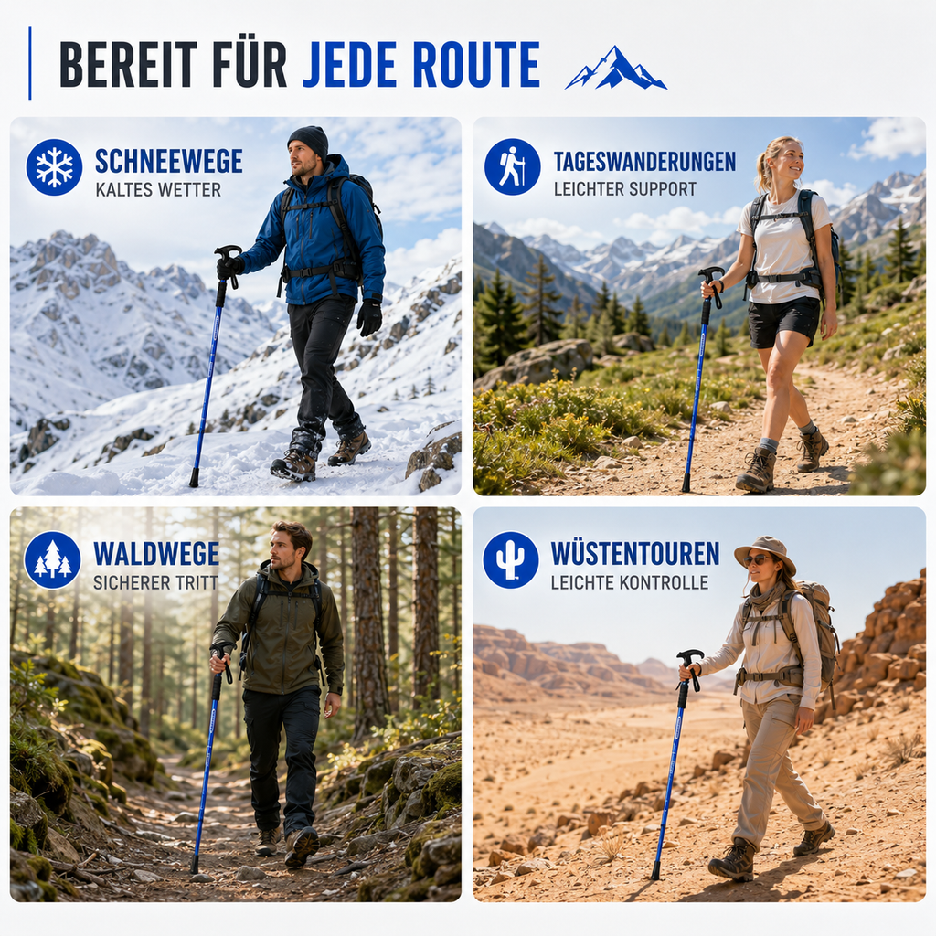 snoutatelier | Trailara Faltbarer Teleskop-Trekkingstab